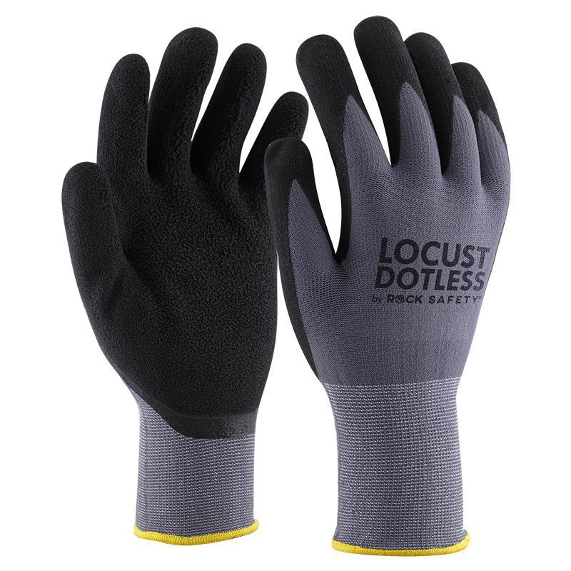 Nejlon/spandex szerelőkesztyű mikro habnitril tenyérmártással (LOCUST-DOTLESS)