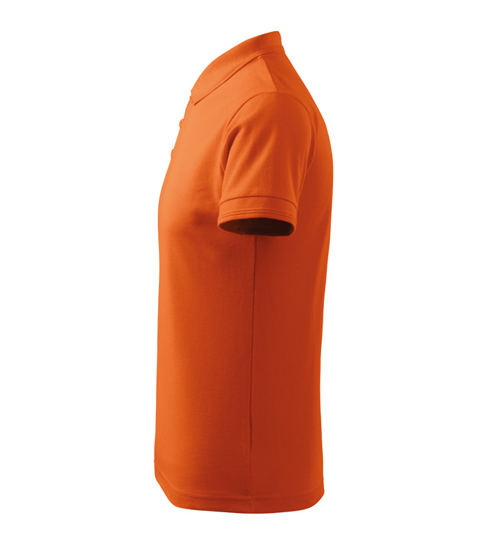 Férfi galléros pique póló, narancs, 200 g/m²