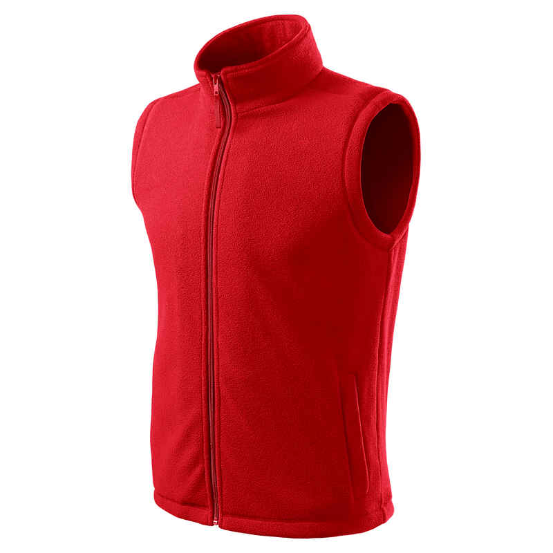 Unisex polár mellény, piros, 280 g/m²