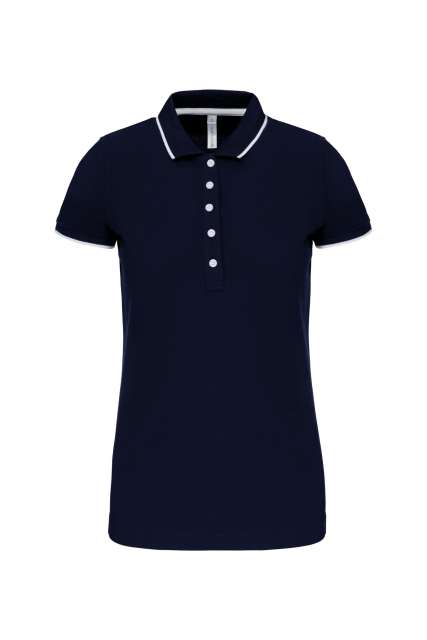 NŐI RÖVID UJJÚ GALLÉROS PÓLÓ – Navy/White/Red |