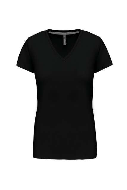 NŐI RÖVID UJJÚ V-NYAKÚ PÓLÓ – Black |