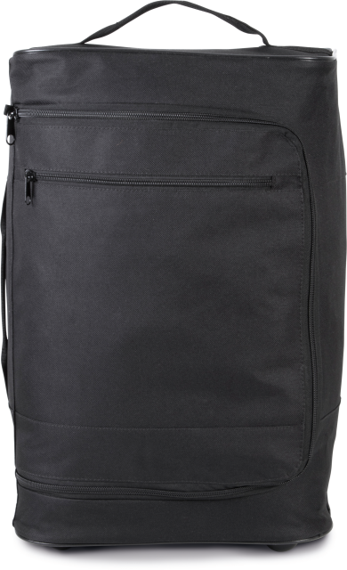 KÉZIPOGGYÁSZ MÉRETŰ KEREKES BŐRÖND – Black | U