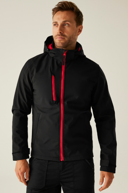 VENTURER HÁROMRÉTEGŰ KAPUCNIS NYOMTATHATÓ SOFTSHELL DZSEKI